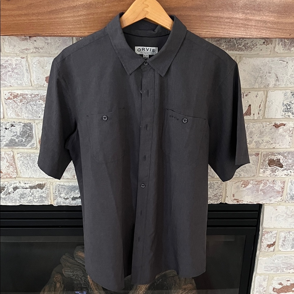 Orvis Men's Charcoal Button Down Shirt